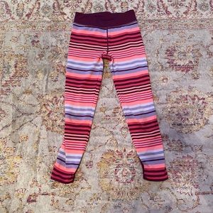 Purple and Pink Striped Leggings